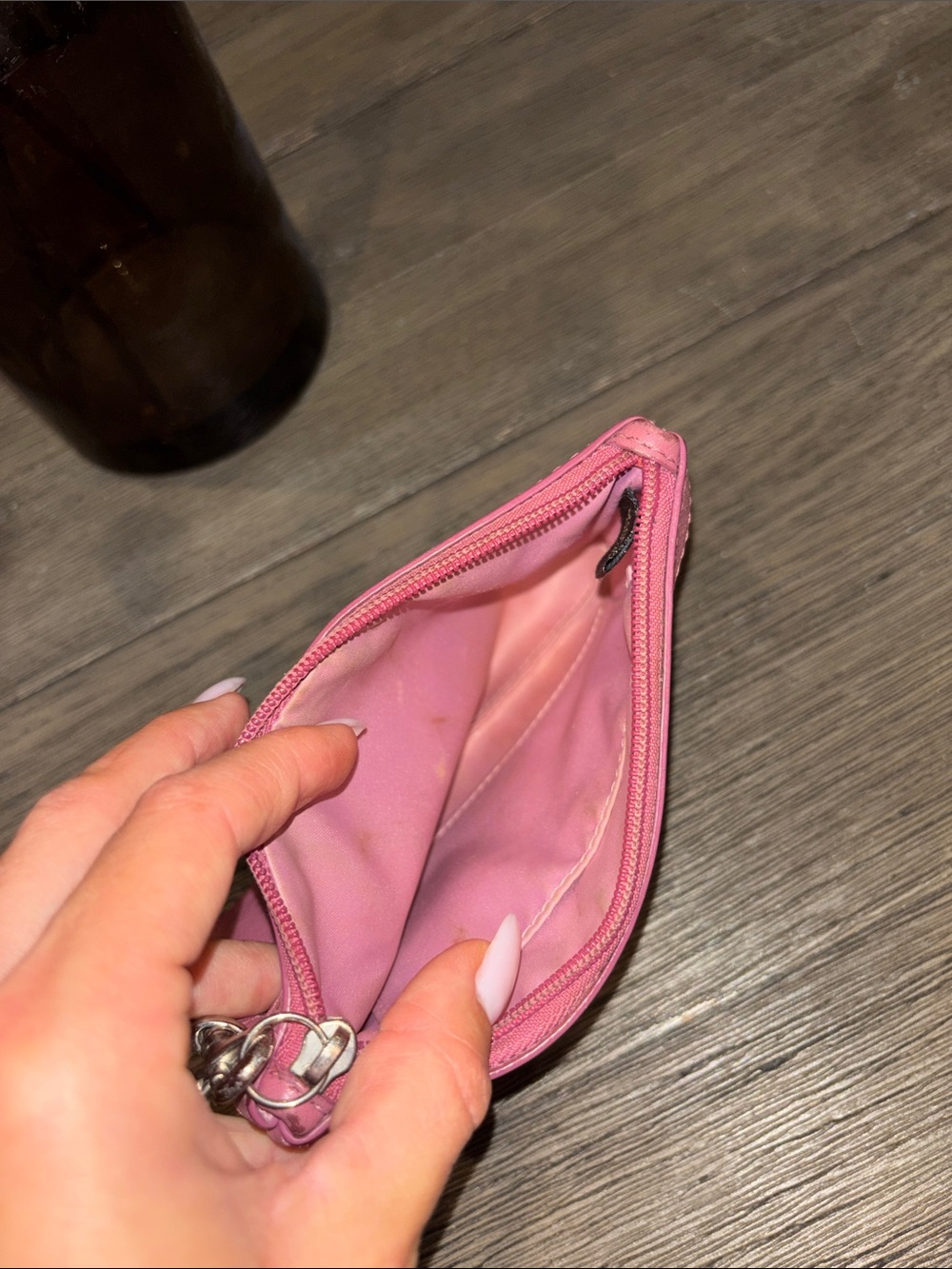 Coach Pink Leather Wristlet Clutch with Detachable Strap - Picture 4 of 4